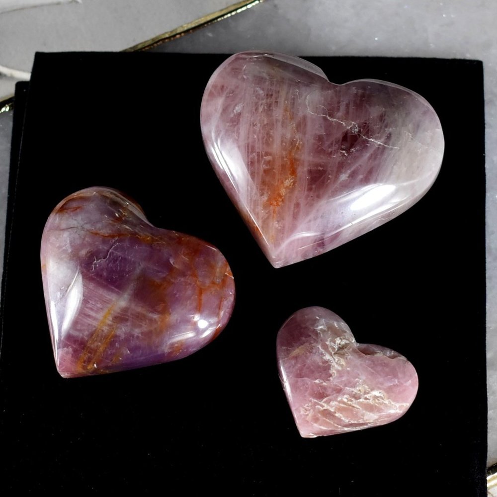 Pink Amethyst Puff Heart